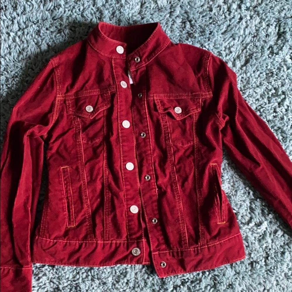 GAP stretch red corduroy jacket